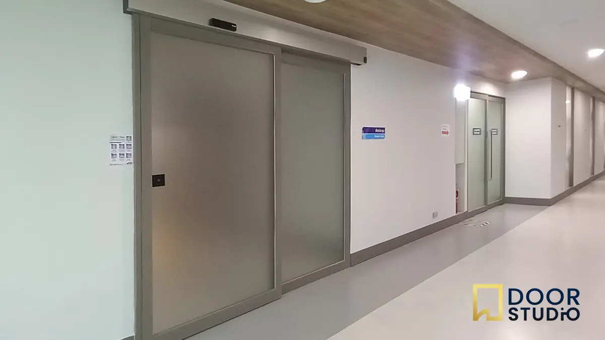 ประตูออโต้สไลด์ บานเดี่ยว โรงพยาบาล